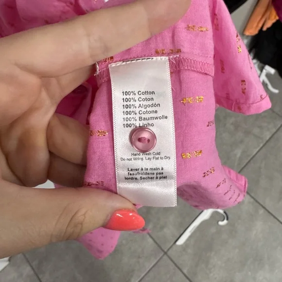 EMERSON FRY LUCY DRESS - PINK GOLD DOT LUREX - Picture 9 of 10